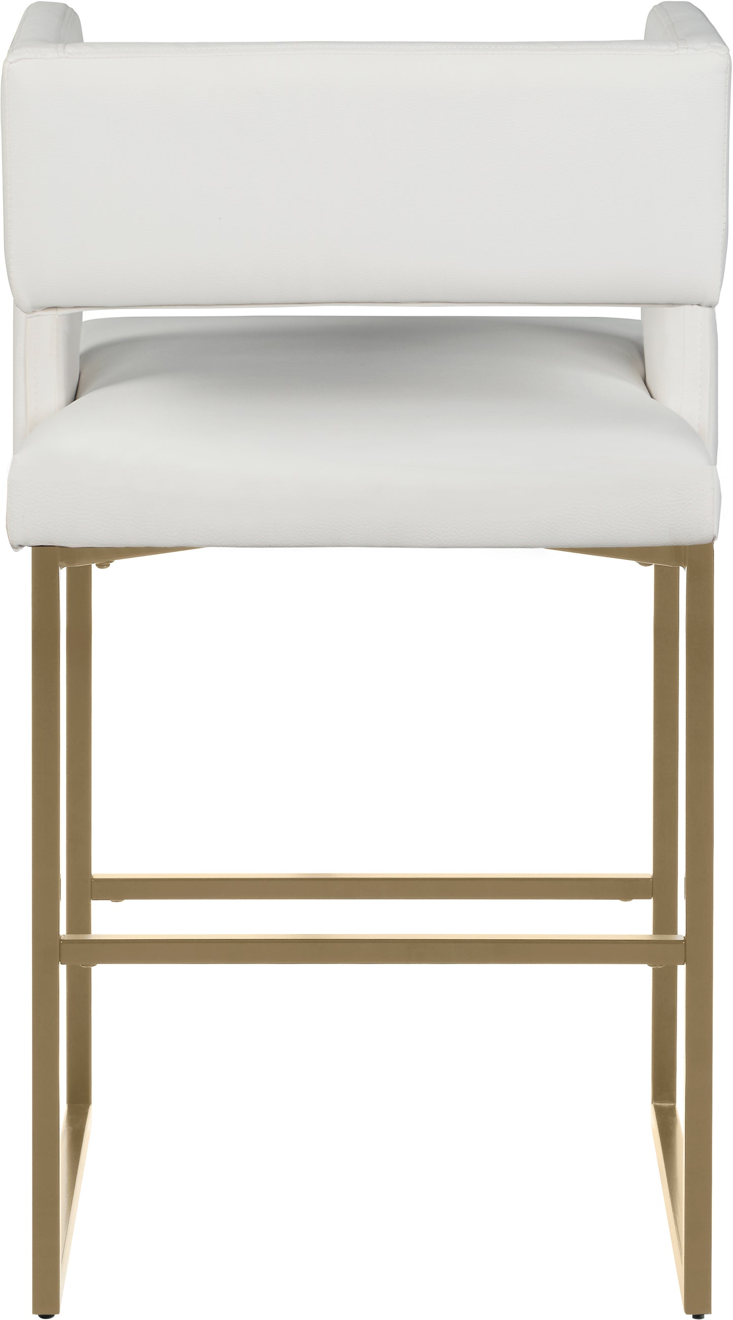 tevere white vegan leather counter stool