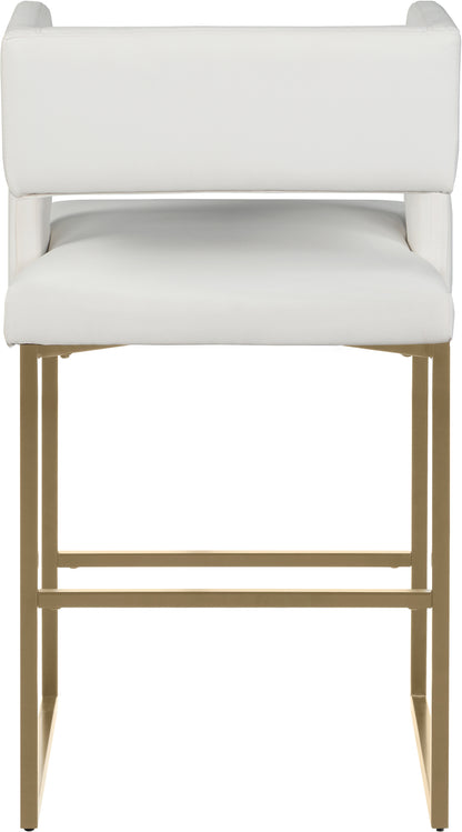 Tevere White Vegan Leather Counter Stool