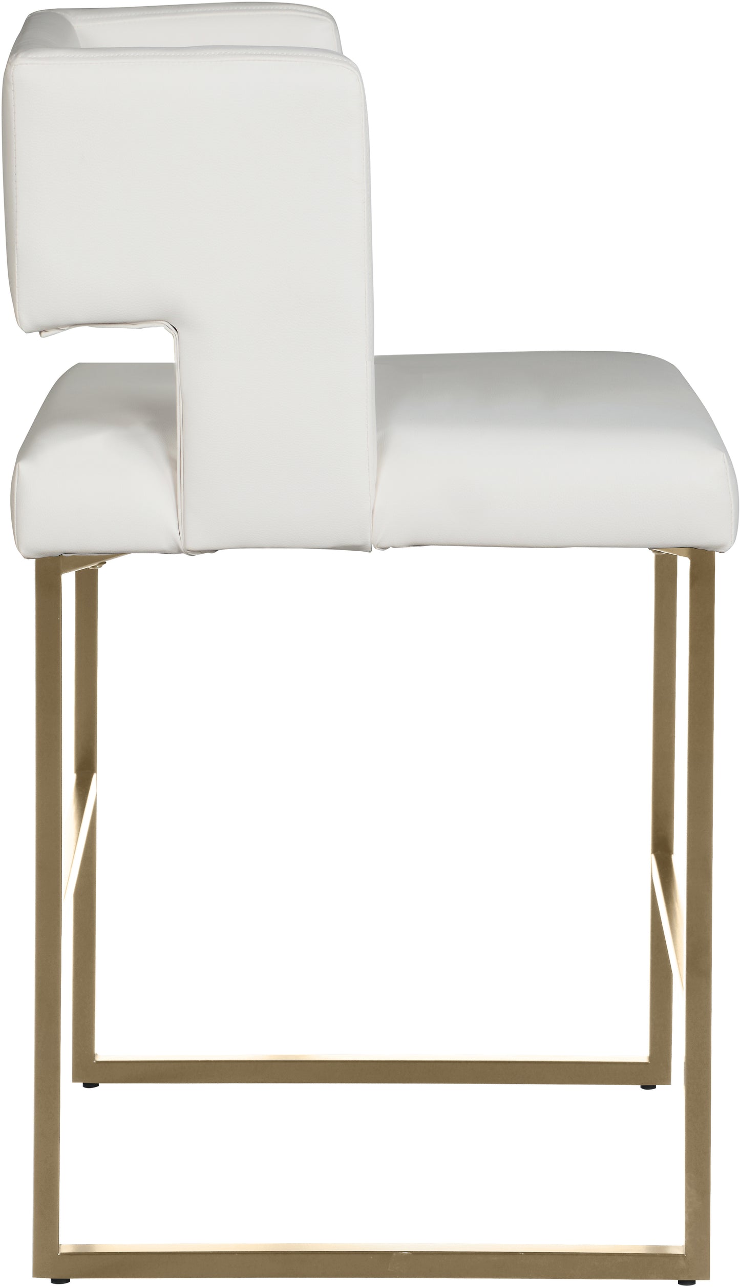 tevere white vegan leather counter stool