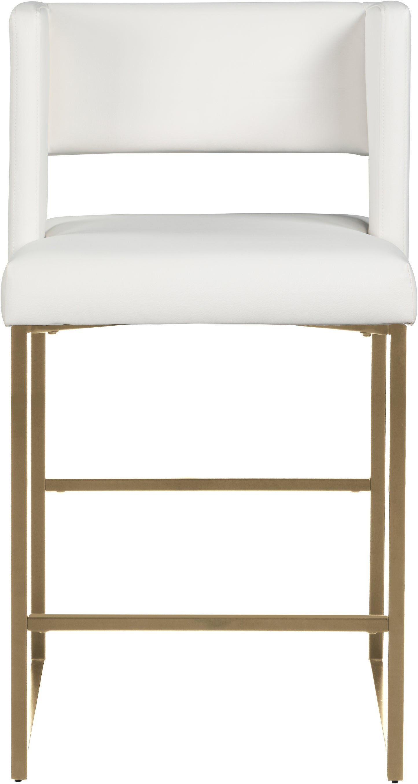 tevere white vegan leather counter stool