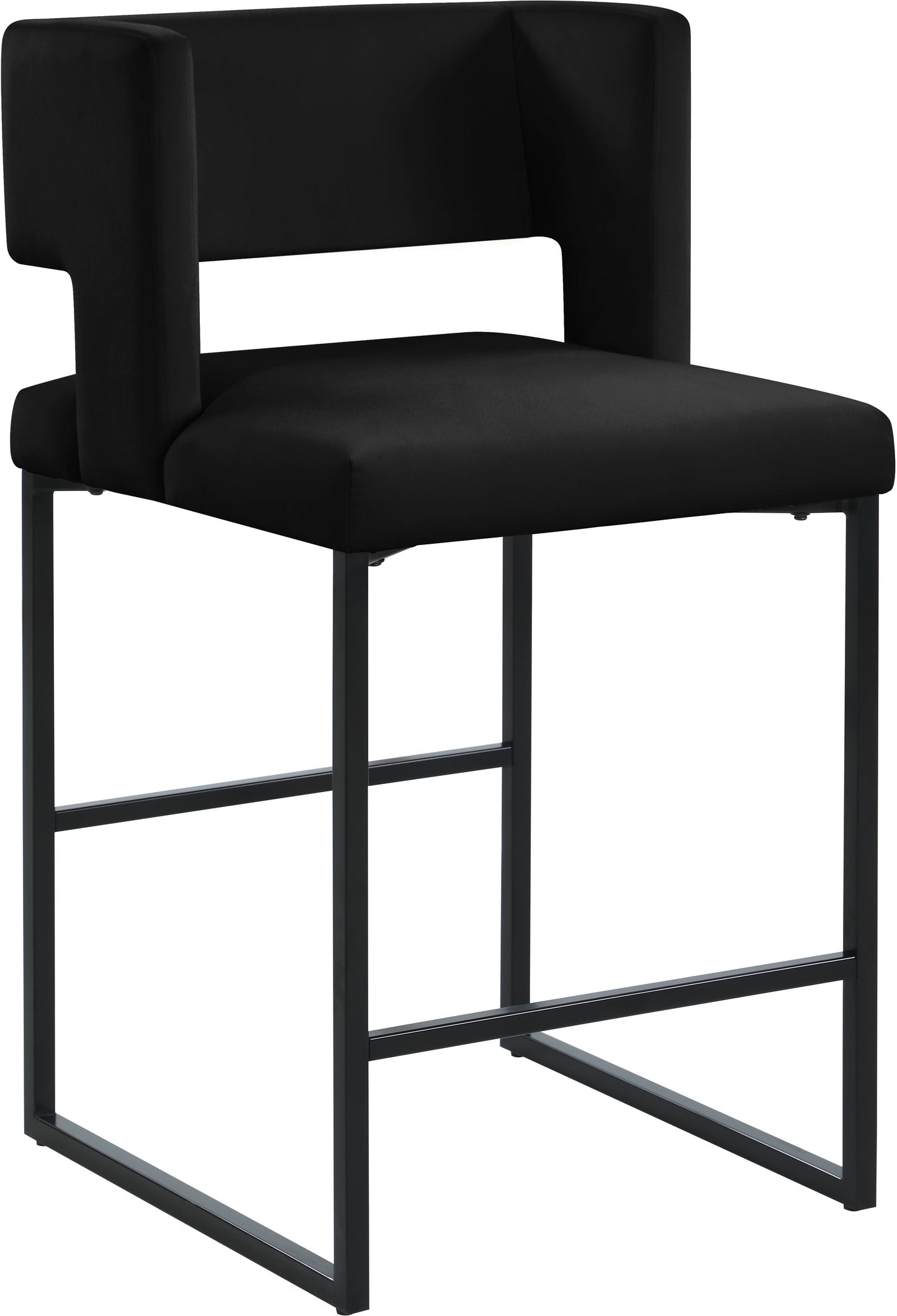 carlton black velvet counter stool c