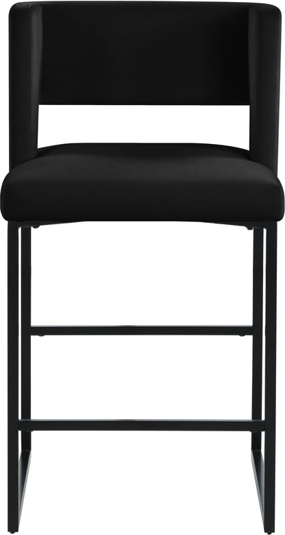 Carlton Black Velvet Counter Stool C