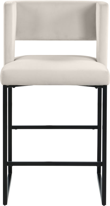 Carlton Cream Velvet Counter Stool C