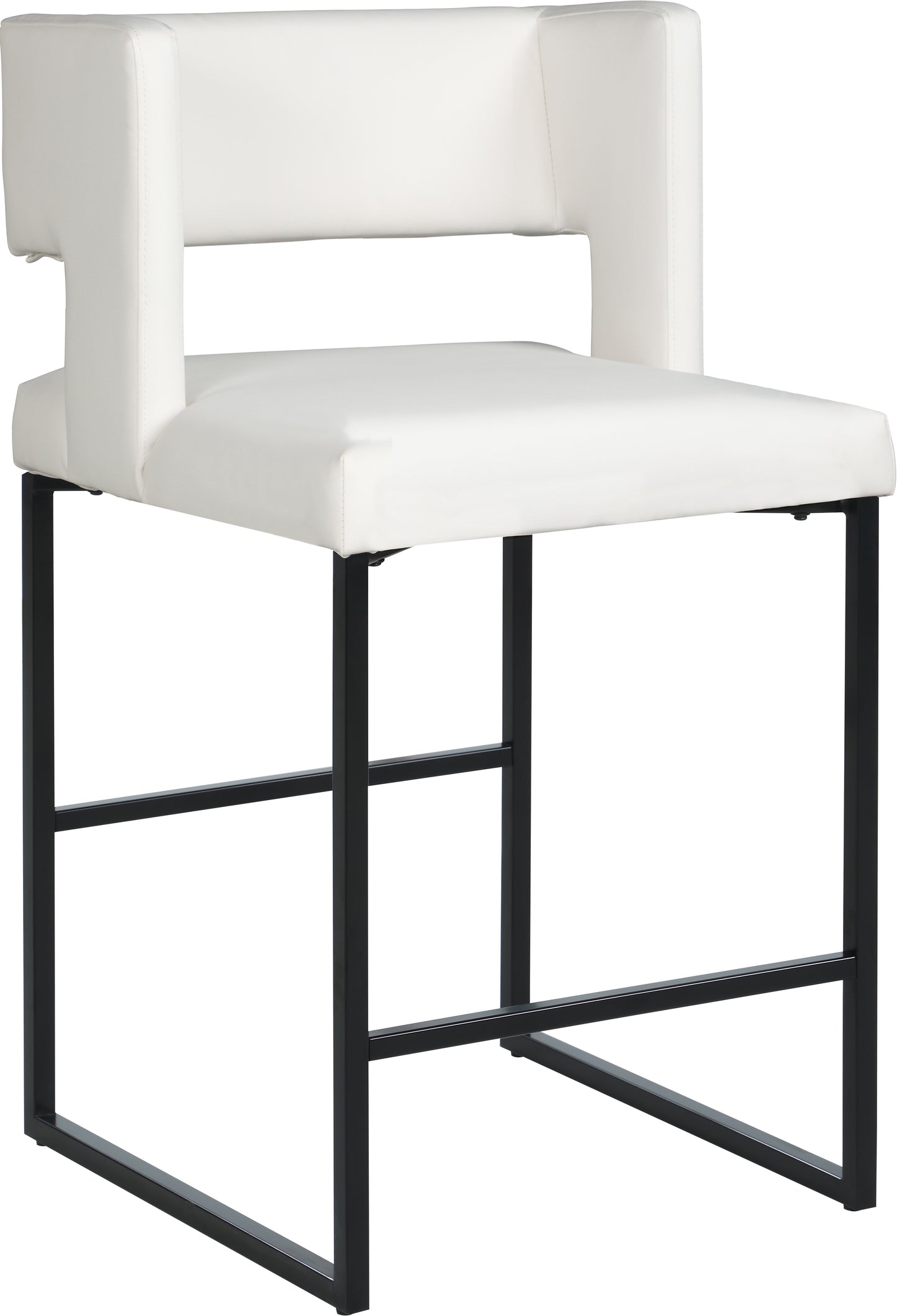 carlton white faux leather counter stool c