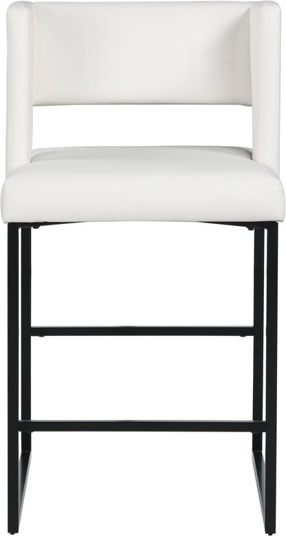 Carlton White Faux Leather Counter Stool C