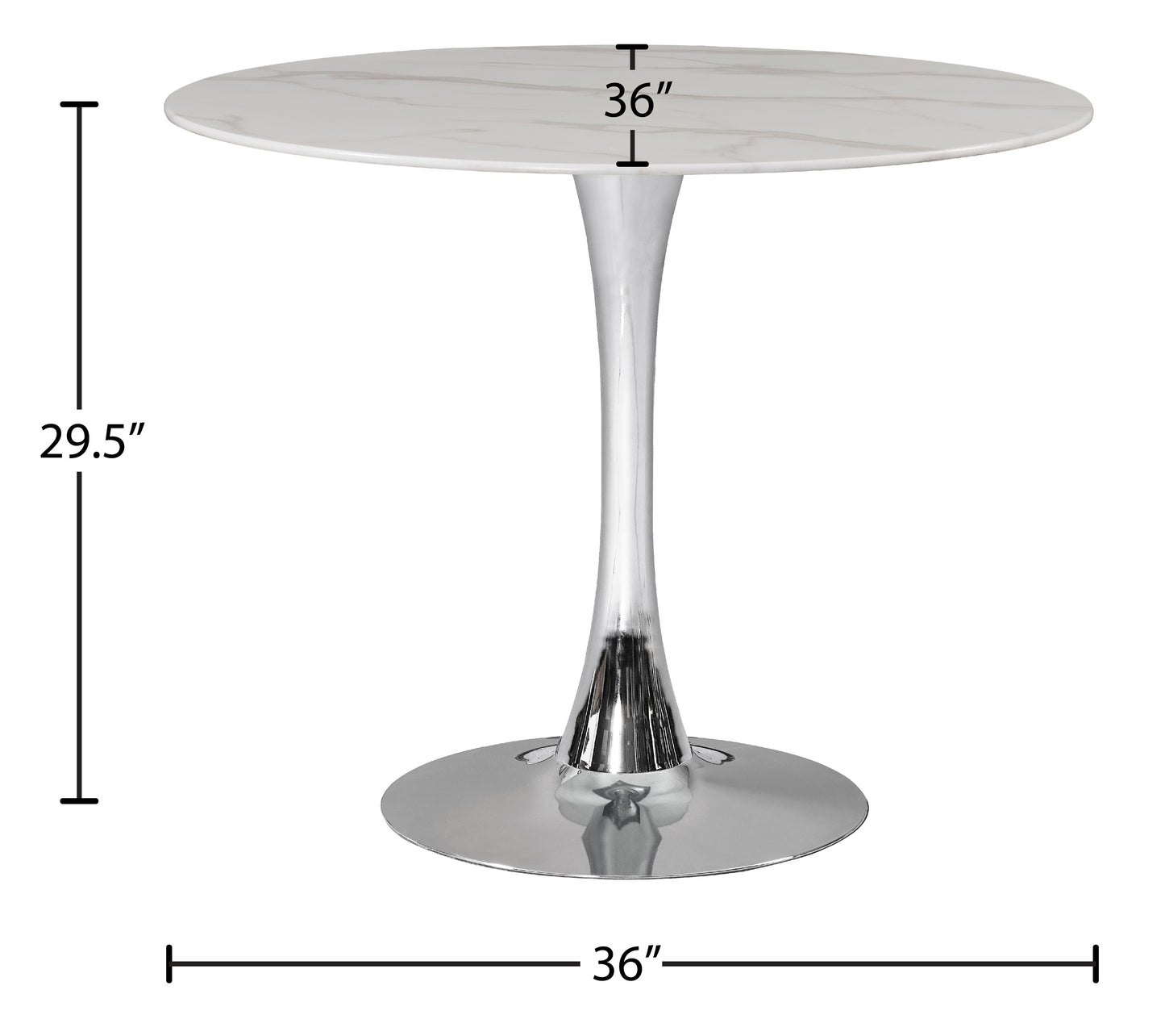 cresthill chrome dining table (3 boxes) t