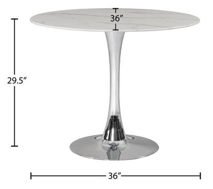 Cresthill Chrome Dining Table (3 Boxes) T