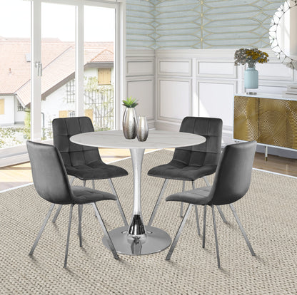 Millwin Chrome Dining Table (3 Boxes)