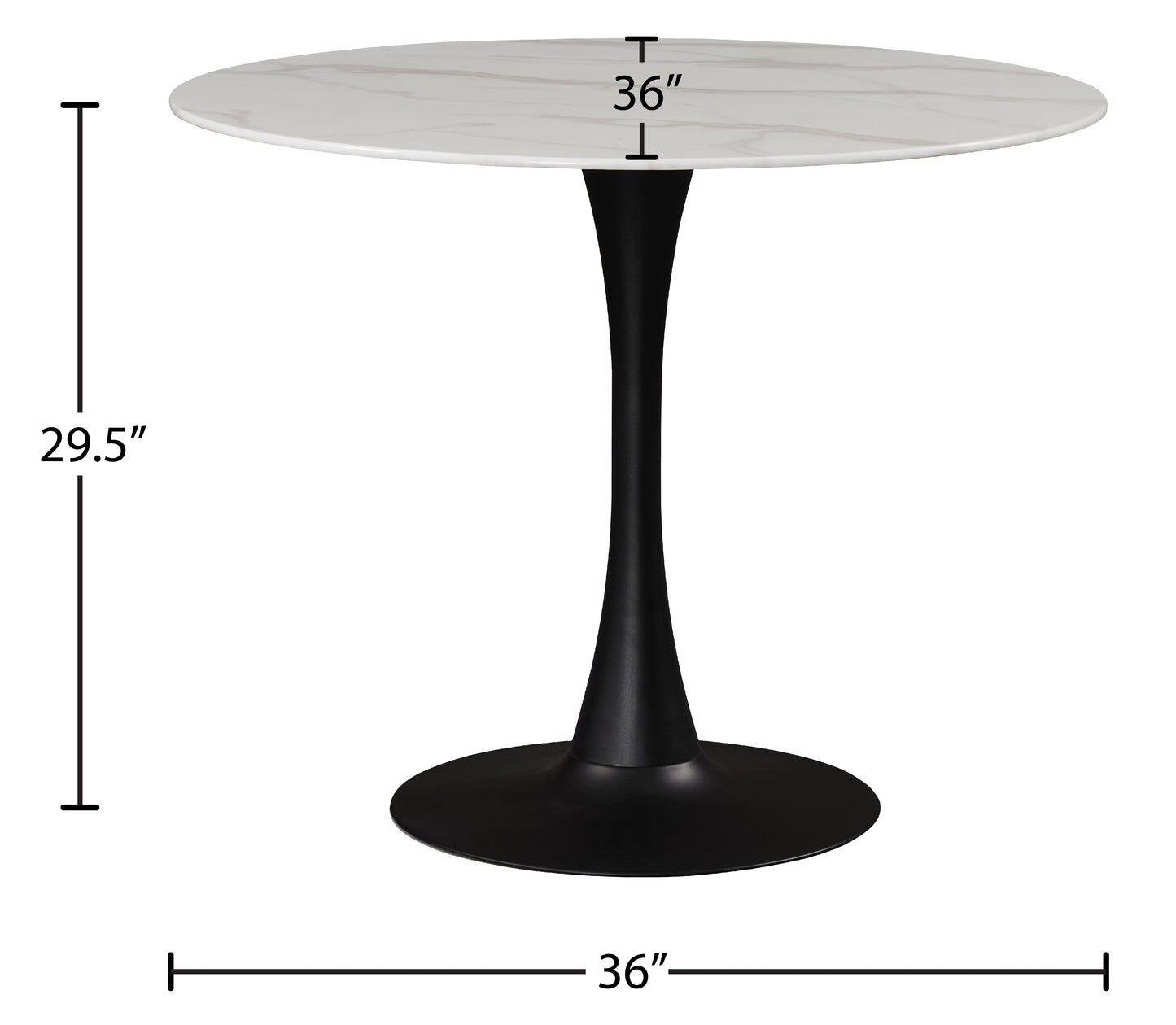 cresthill matte black dining table (3 boxes) t