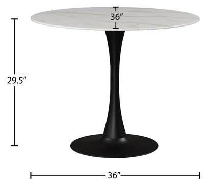 Cresthill Matte Black Dining Table (3 Boxes) T