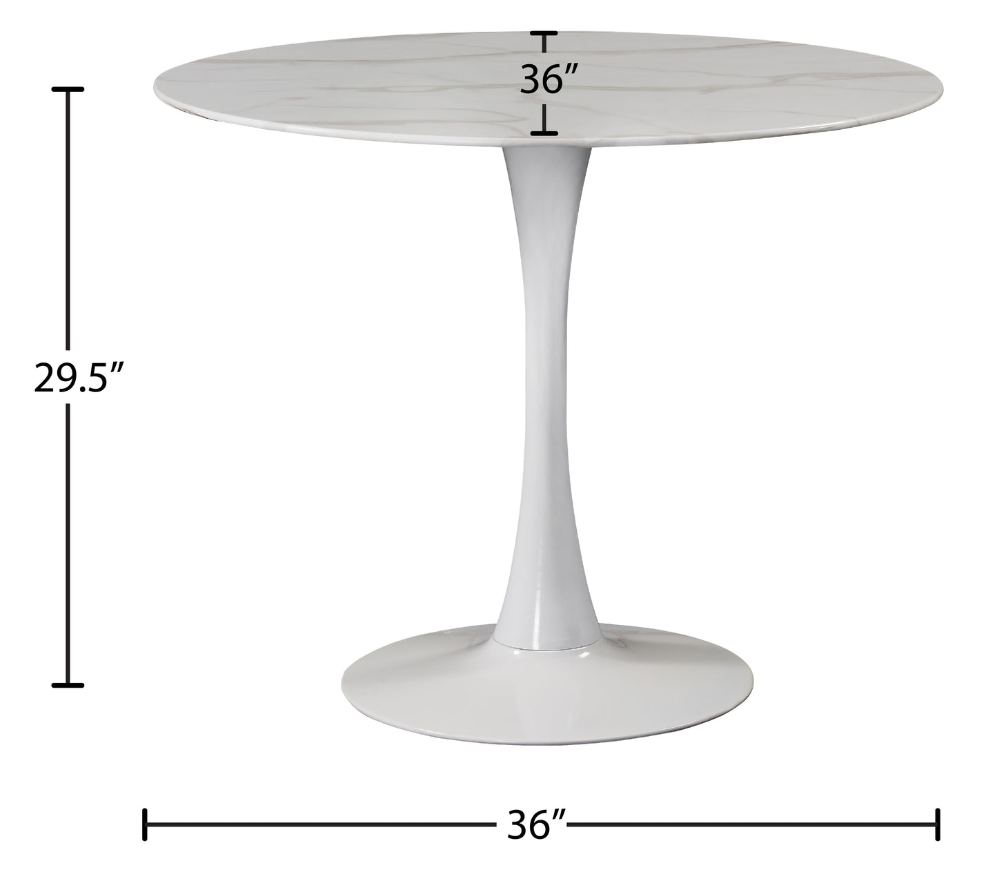 cresthill white dining table (3 boxes) t