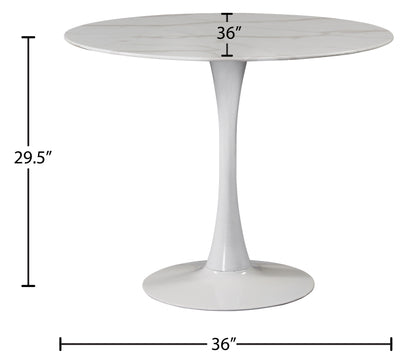 Cresthill White Dining Table (3 Boxes) T