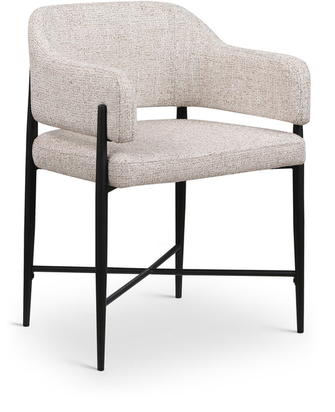 Willow Beige Fabric Upholstered Dining Chair, 2-Piece