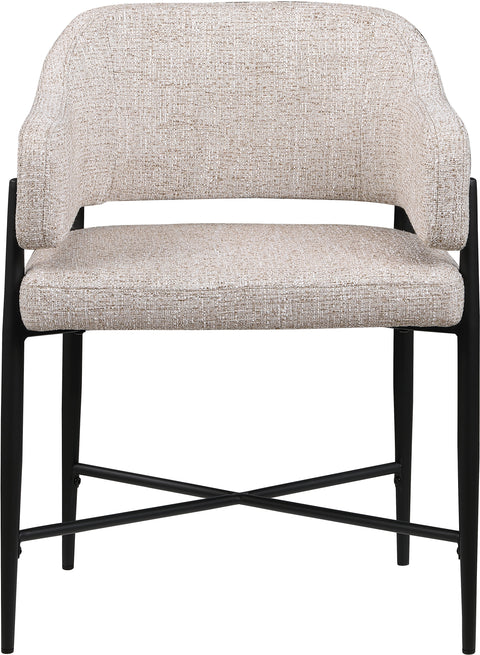 Willow Beige Fabric Upholstered Dining Chair, 2-Piece