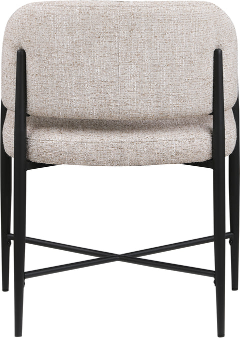 Willow Beige Fabric Upholstered Dining Chair, 2-Piece
