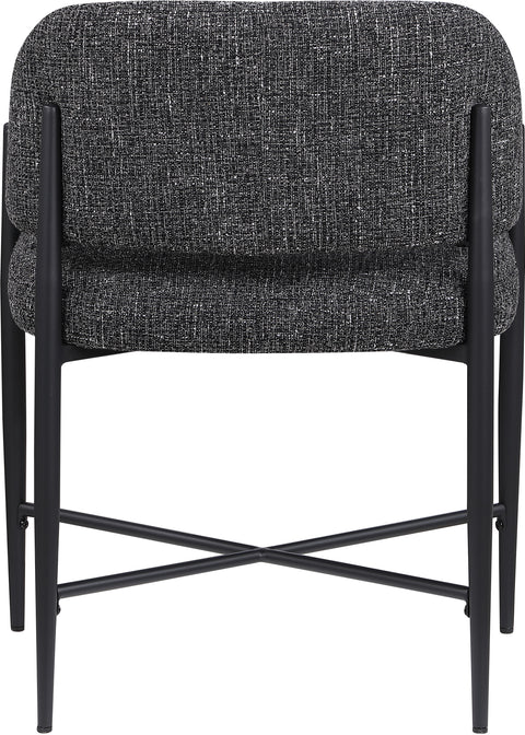Willow Black Fabric Upholstered Dining Chair, 2-Piece