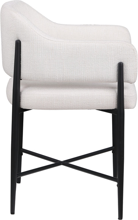 Willow Cream Fabric Upholstered Dining Chair, 2-Piece