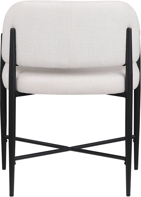 Willow Cream Fabric Upholstered Dining Chair, 2-Piece