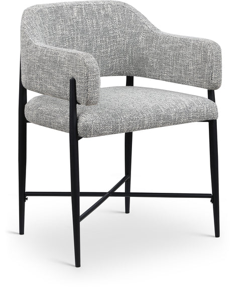 Willow Grey Fabric Upholstered Dining Chair, 2-Piece