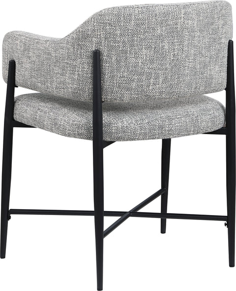 Willow Grey Fabric Upholstered Dining Chair, 2-Piece