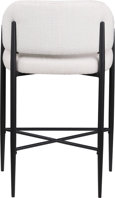 Willow Cream Fabric Upholstered Counter Stool, 2-Piece