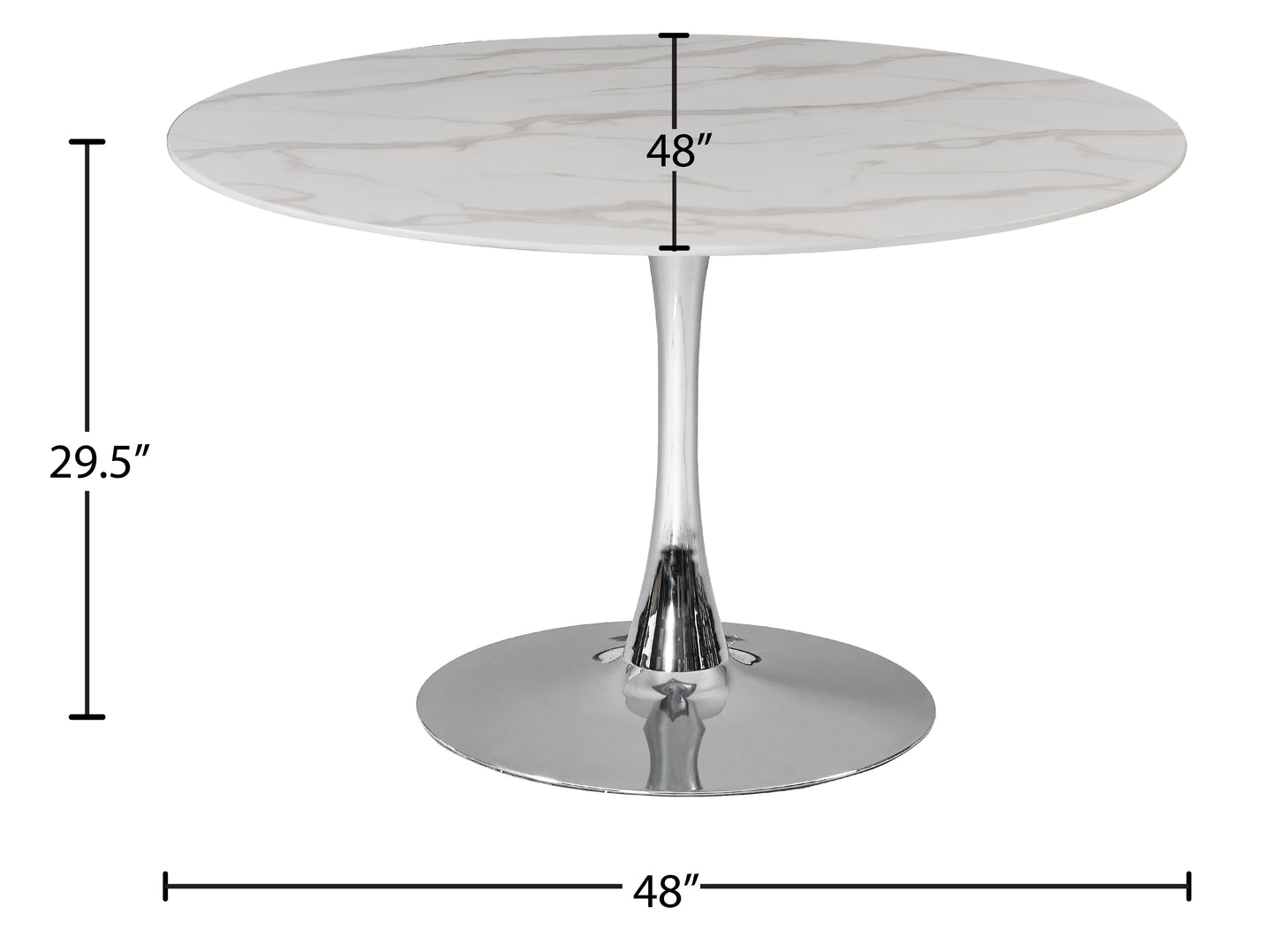 cresthill chrome dining table (3 boxes) t