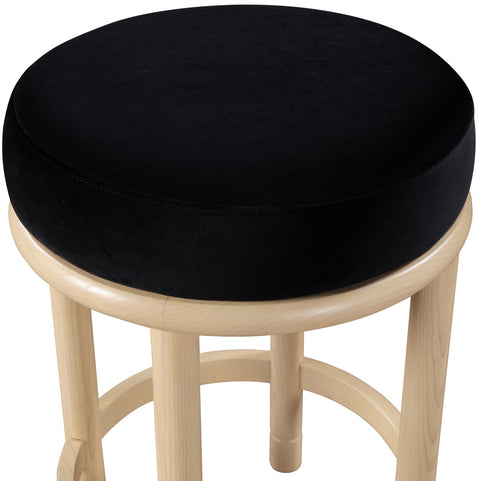 Arden Black Velvet Upholstered Counter Stool, 1 Piece