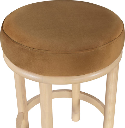 Arden Saddle Velvet Upholstered Counter Stool, 1 Piece