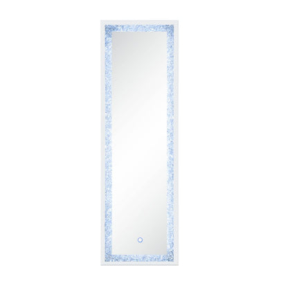 Calan Floor Mirror W/Led, Mirrored & Faux Diamonds