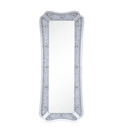 Calan Floor Mirror, Mirrored & Faux Diamonds