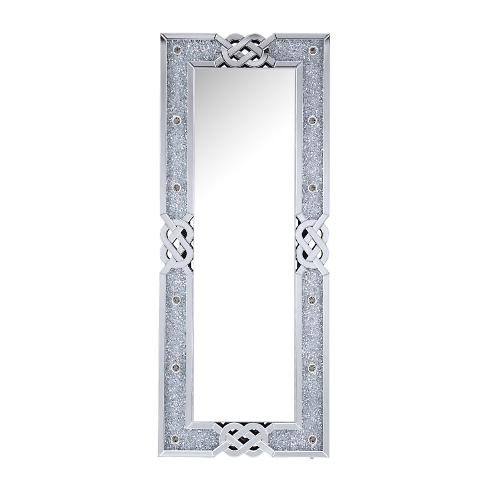 calan floor mirror, mirrored & faux diamonds