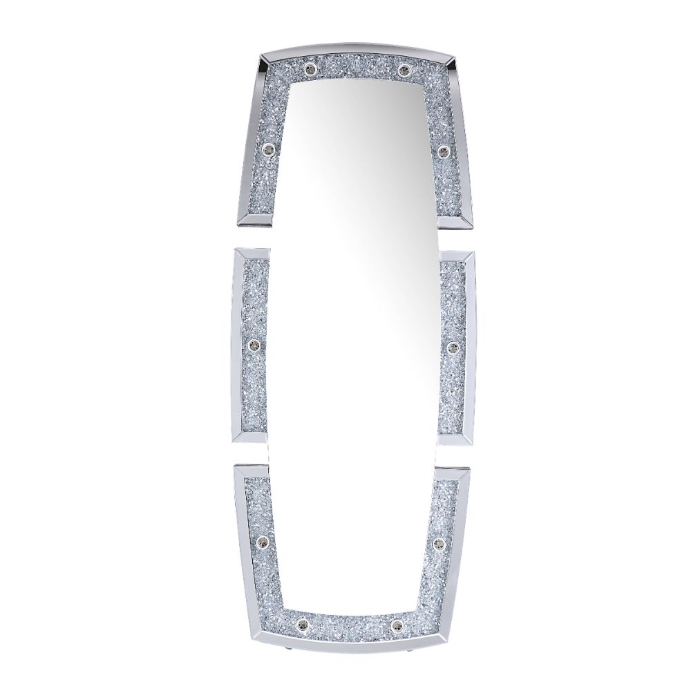 calan floor mirror, mirrored & faux diamonds