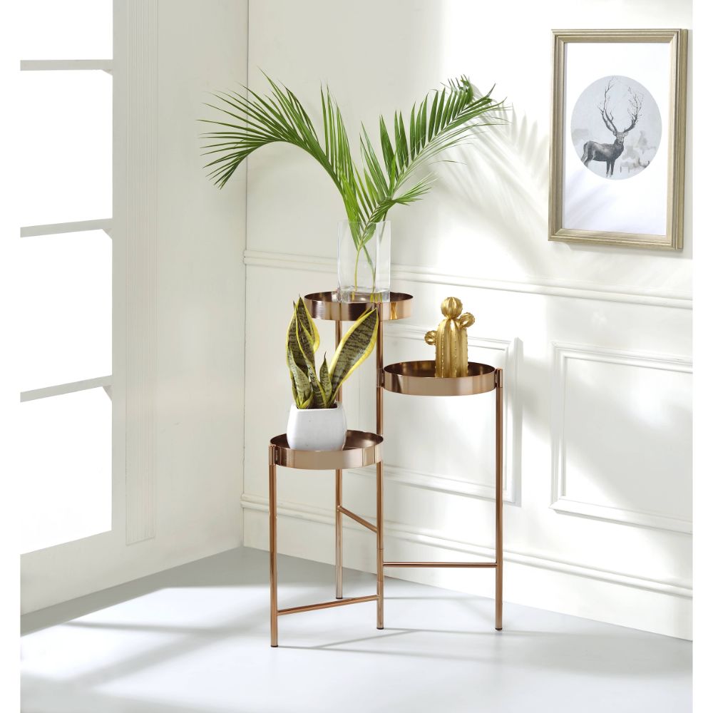 misezon plant stand, gold finish