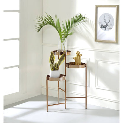 Misezon Plant Stand, Gold Finish