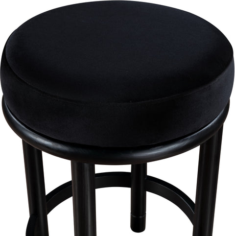 Arden Black Velvet Upholstered Counter Stool, 1 Piece (Style 2)