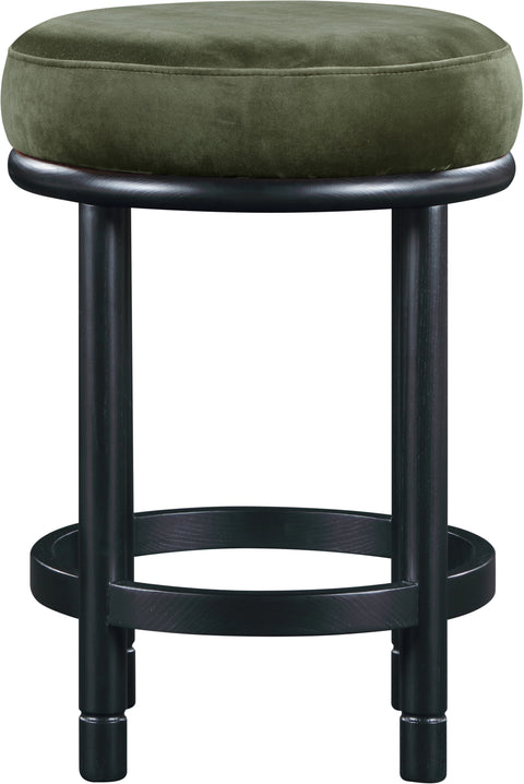 Arden Green Velvet Upholstered Counter Stool, 1 Piece (Style 2)