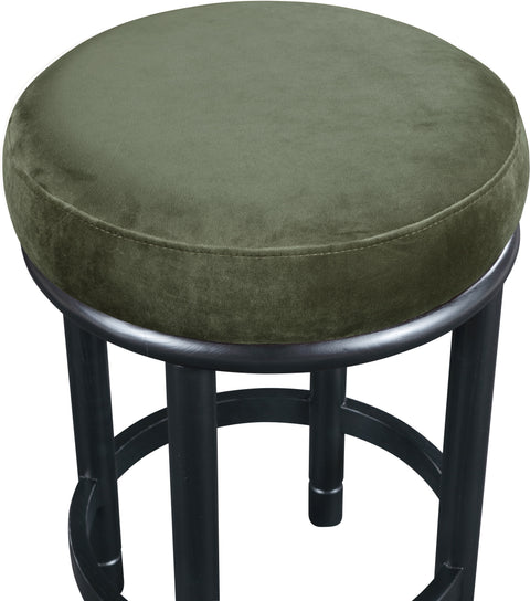 Arden Green Velvet Upholstered Counter Stool, 1 Piece (Style 2)