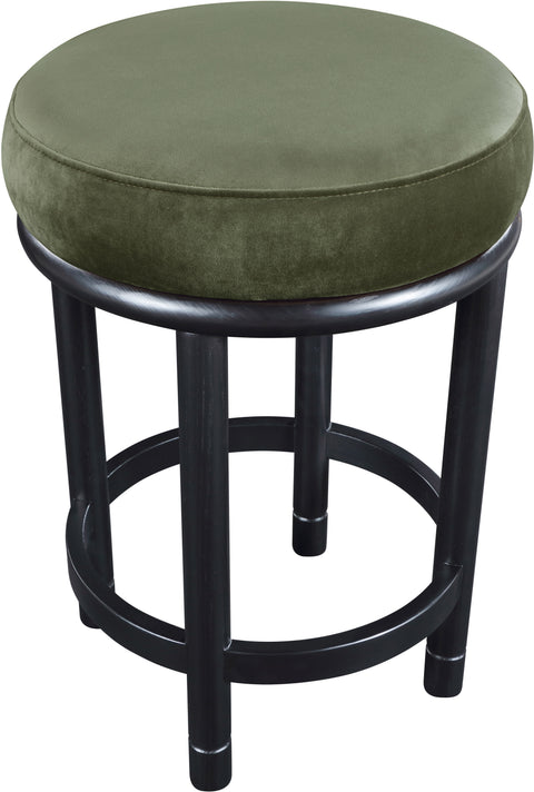Arden Green Velvet Upholstered Counter Stool, 1 Piece (Style 2)