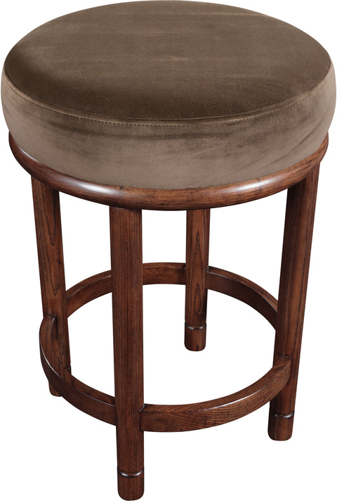 Arden Brown Velvet Upholstered Counter Stool, 1 Piece (Style 2)