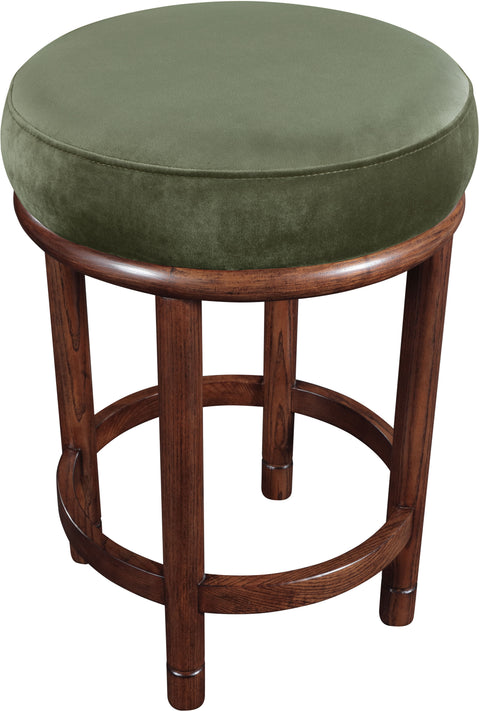 Arden Green Velvet Upholstered Counter Stool, 1 Piece (Style 3)