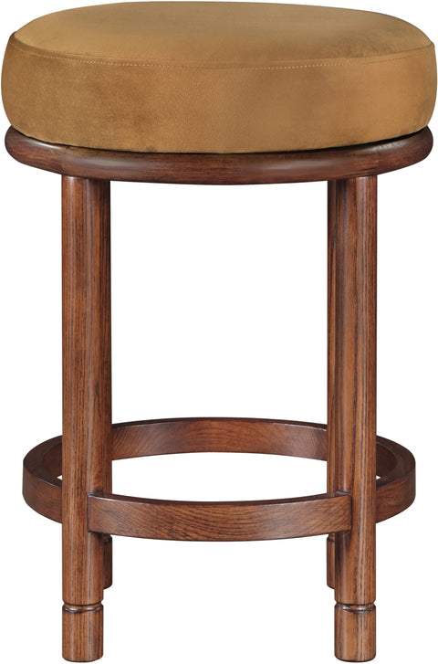 Arden Saddle Velvet Upholstered Counter Stool, 1 Piece (Style 3)