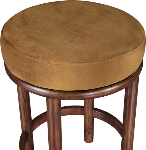 Arden Saddle Velvet Upholstered Counter Stool, 1 Piece (Style 3)