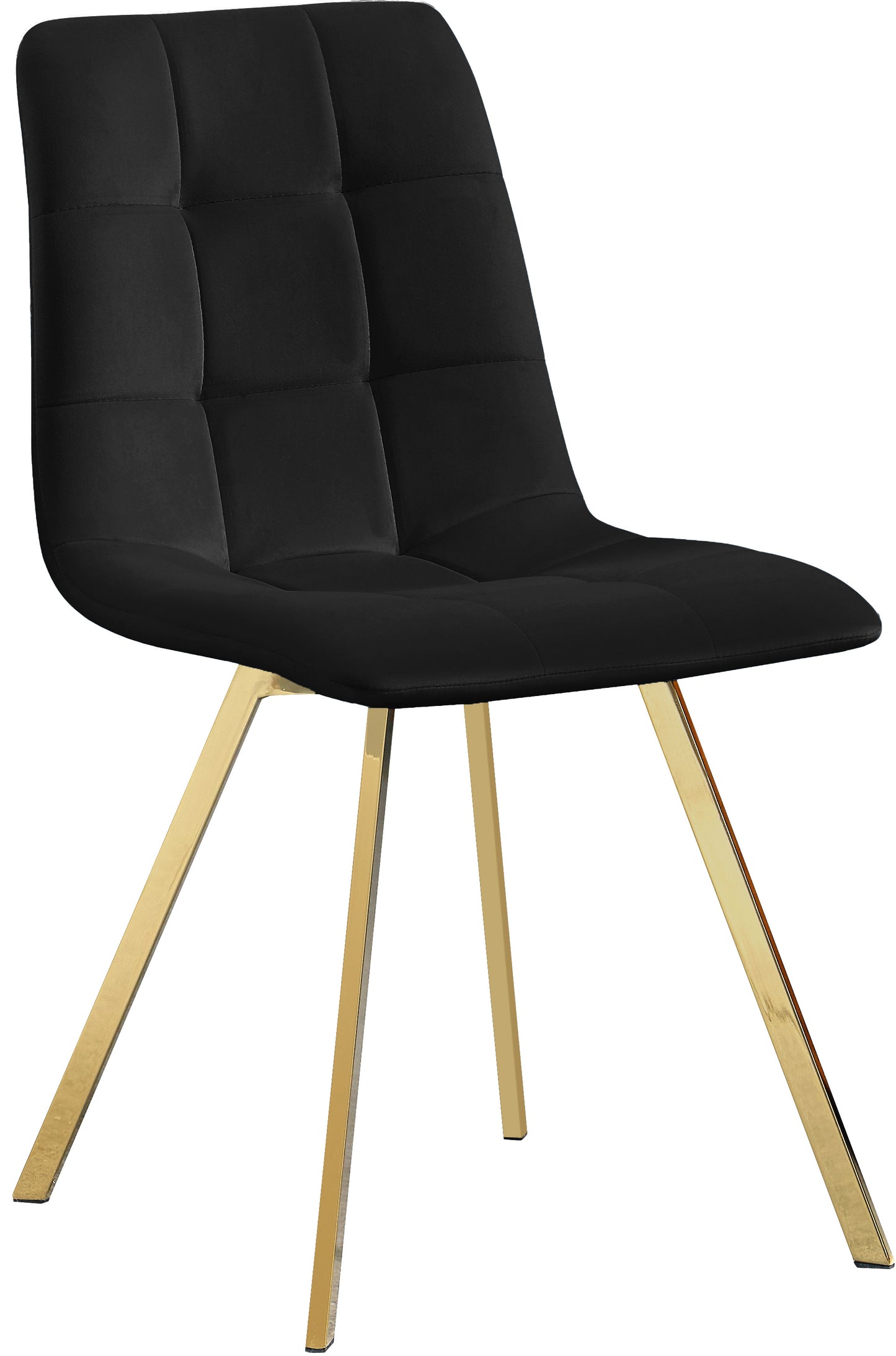 terrazo black velvet dining chair