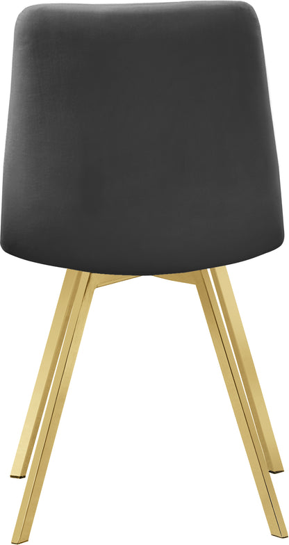 Terrazo Grey Velvet Dining Chair