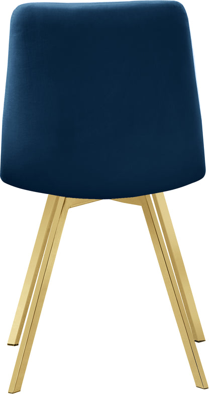 Terrazo Navy Velvet Dining Chair