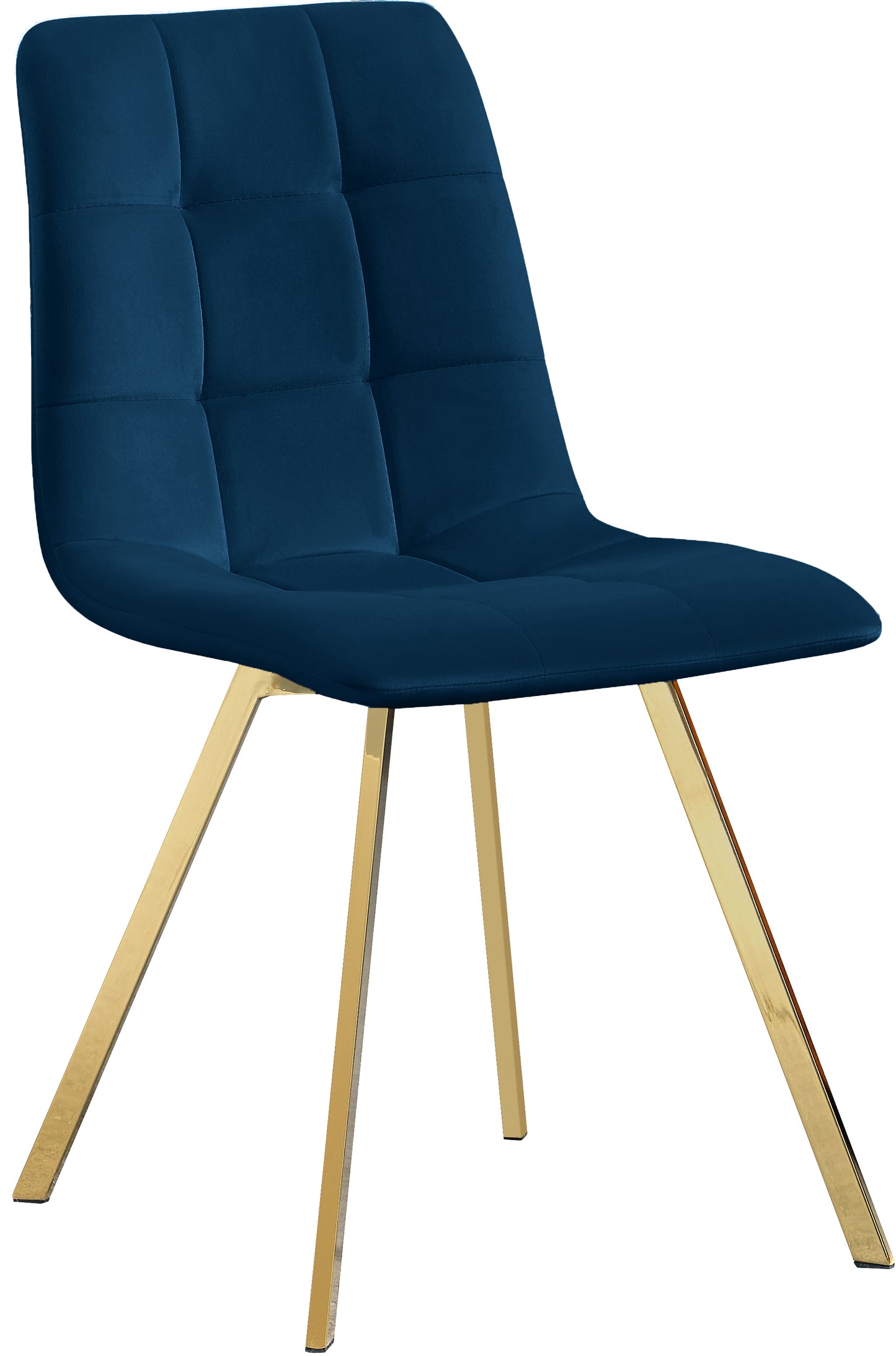 terrazo navy velvet dining chair