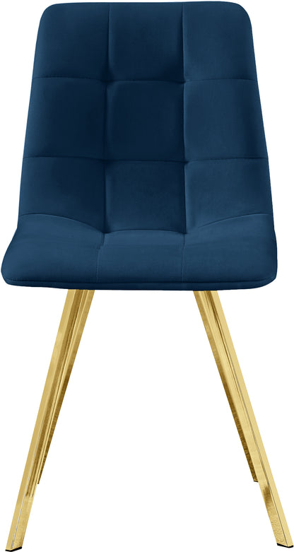 Terrazo Navy Velvet Dining Chair