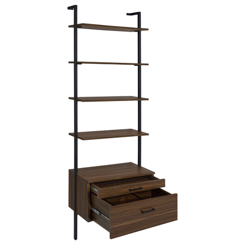 Hillcrest 3-piece 96-inch Wall Mounted Bookshelf Set WalnutWalnut