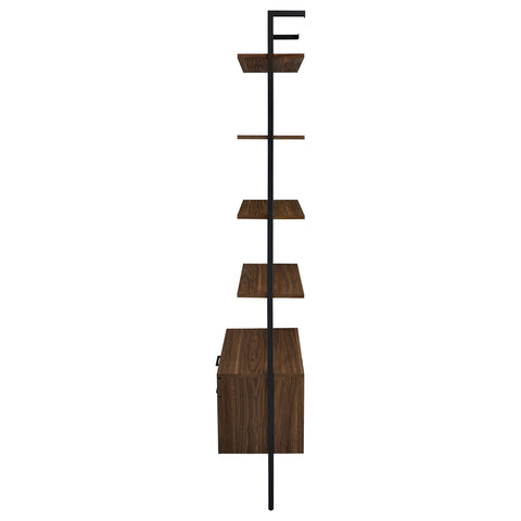 Hillcrest 96-inch 4-shelf Storage Wall Bookshelf WalnutWalnut