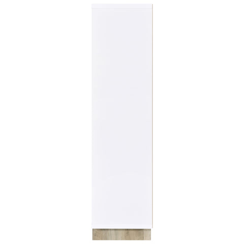 Herrera 65-inch 6-shelf Bookcase White and Distressed PineWhite